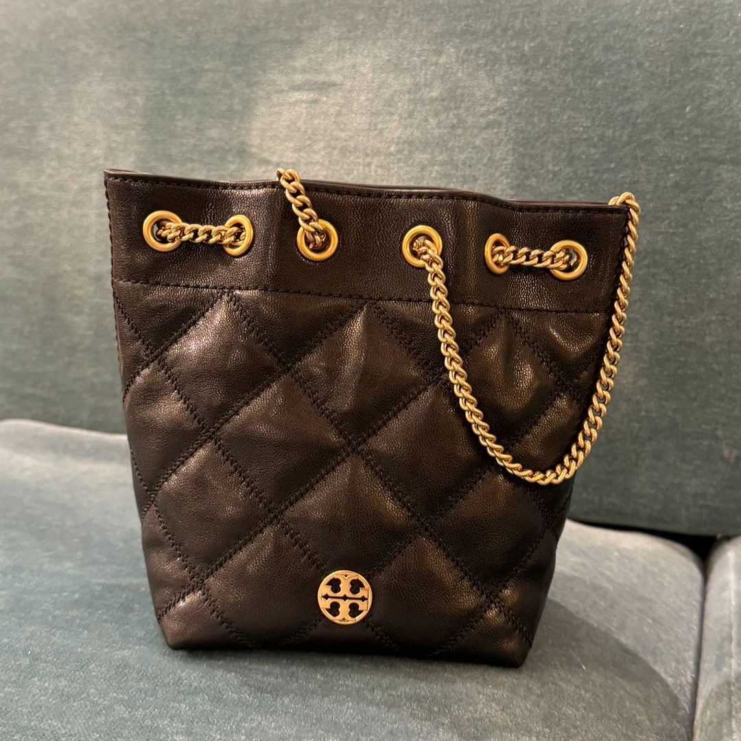 【预售】ToryBurch/汤丽柏琦店内现采WILLA黑色链条水桶包163517