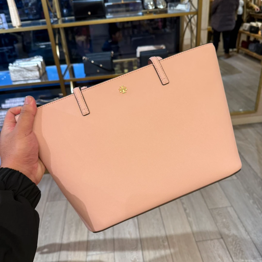 【预售】ToryBurch/汤丽柏琦店内现采粉色小号单肩托特包159586