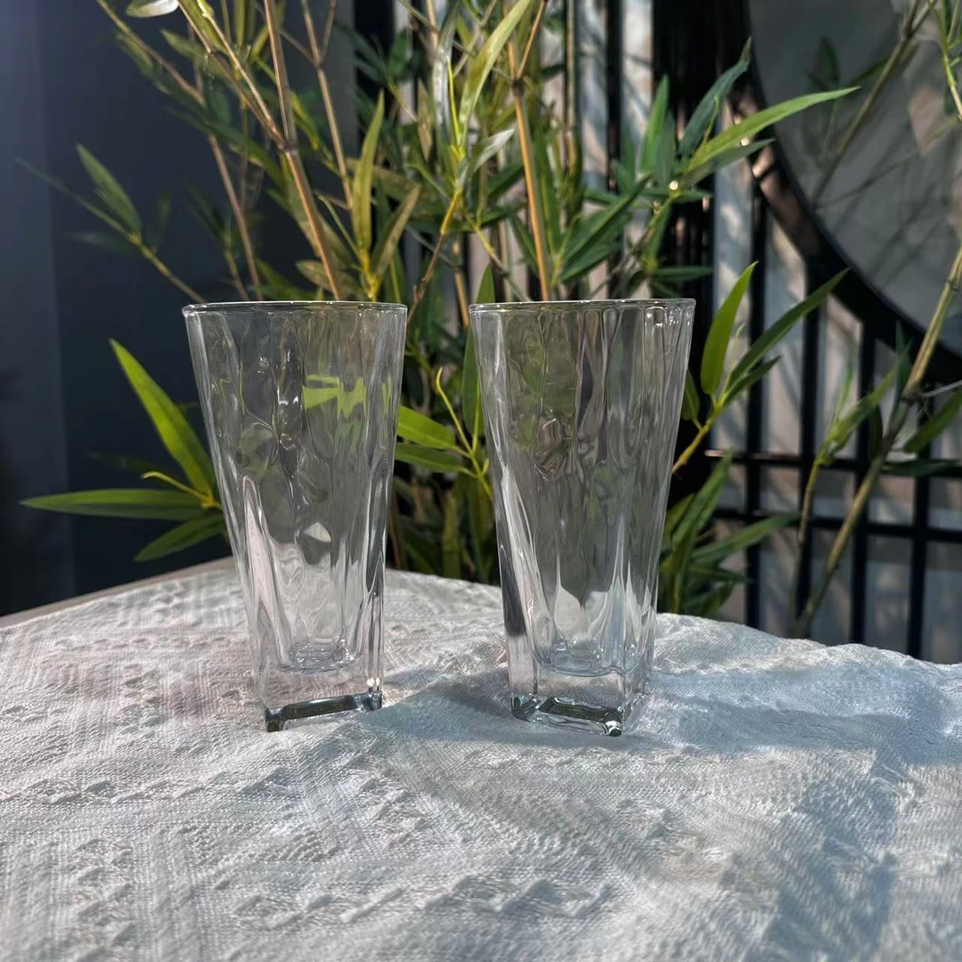 高款-透明桃心玻璃水杯（双支装）