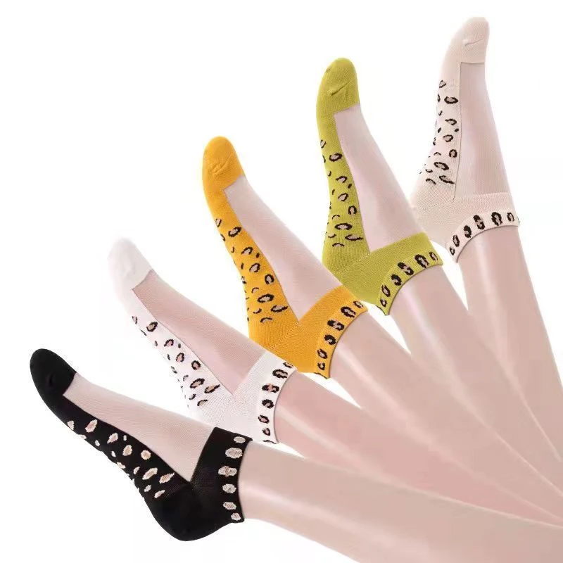 袜子女夏季薄款短筒2023新款精梳防滑棉底水晶丝袜女浅口透气百搭