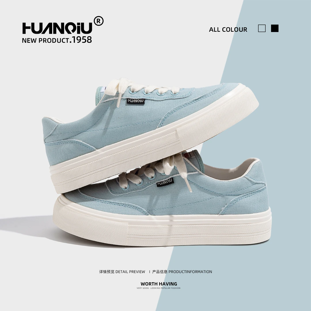 环球女鞋2025新款帆布鞋潮流百搭时尚低帮夏季透气运动休闲鞋子