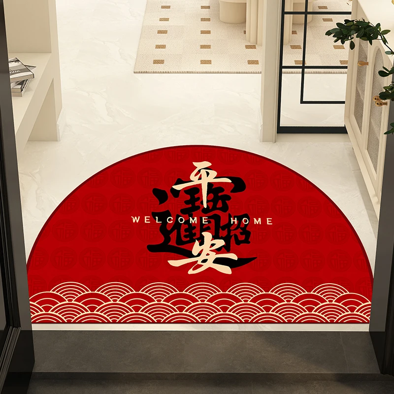 2024新款红色入户门垫蹭土蹭灰防滑地垫进门踩脚垫玄关客厅门垫子