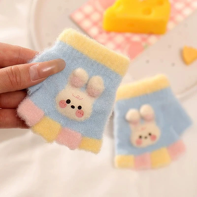 舒适婴幼儿宝宝小宝宝半指全指薄款保暖露指可爱儿童半截针织小童