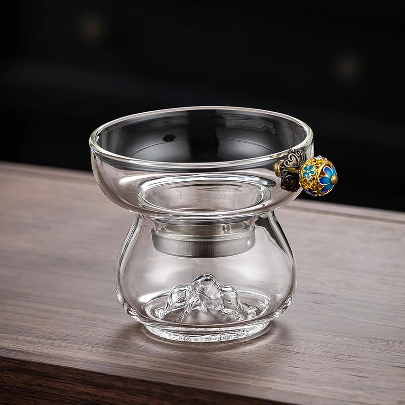 玻璃茶漏过滤器高端茶滤单个茶叶茶水滤茶器茶隔滤网家用茶具配件