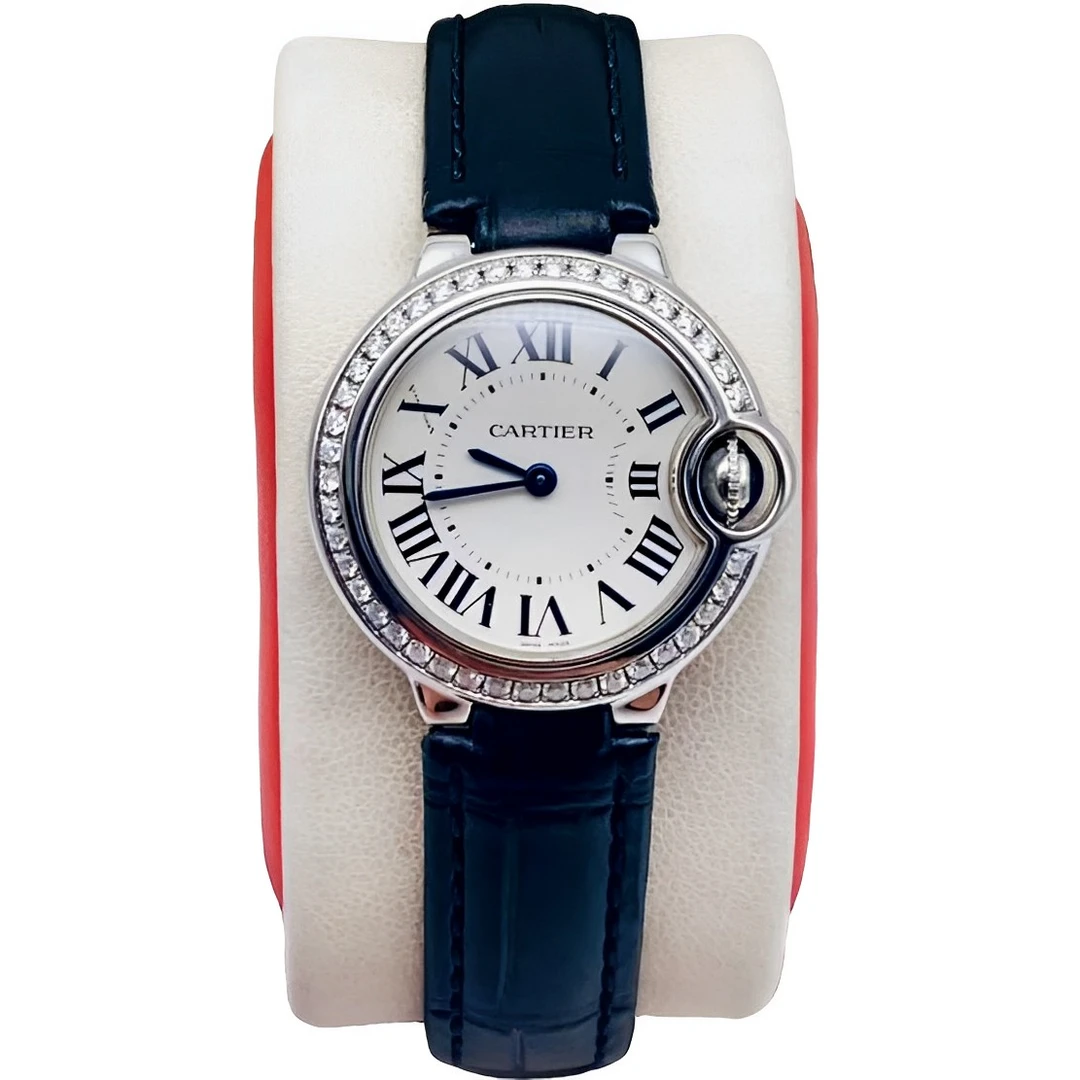 99新 Cartier/卡地亚 28.5mm 卡地亚 蓝气球后镶钻石英女士腕表