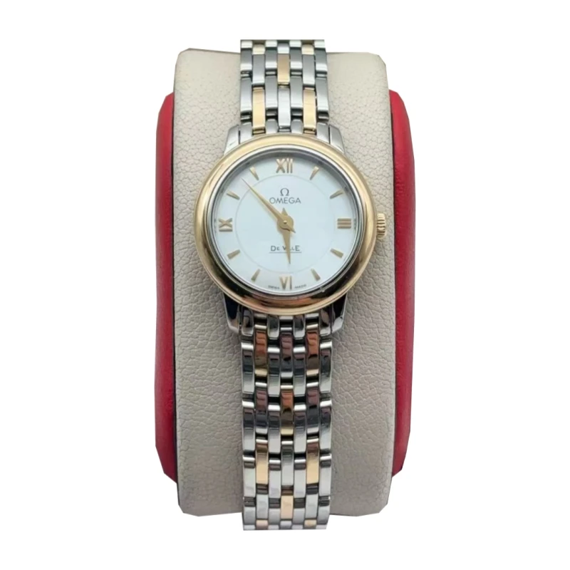 95新 Omega/欧米茄 24.4mm 欧米茄碟飞优雅18K间金石英女士腕表