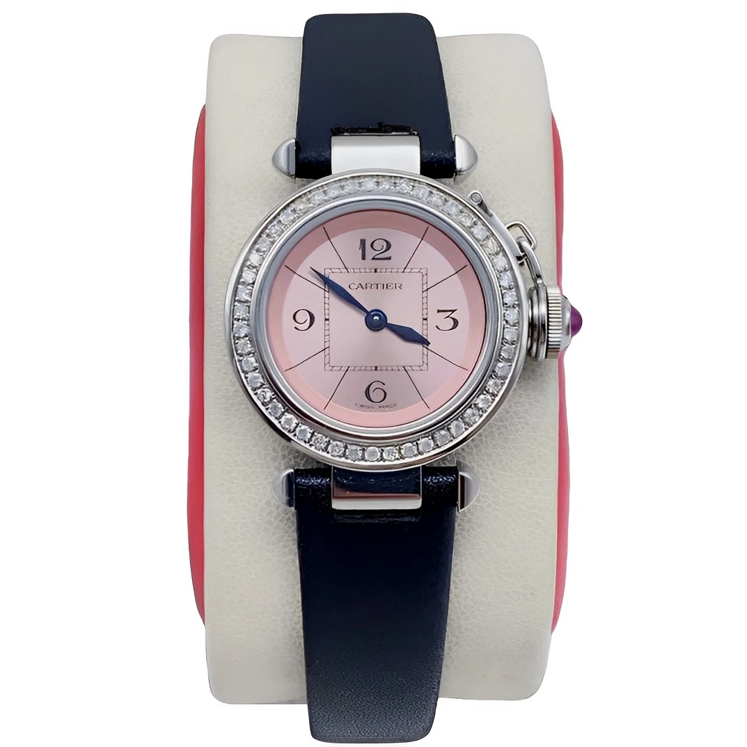 95新 Cartier/卡地亚 27mm 卡地亚帕莎 优雅后镶钻石英女士腕表