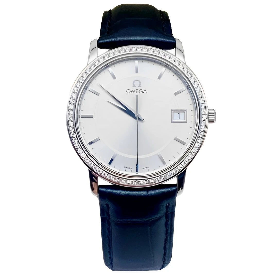 95新 Omega/欧米茄 34.5mm 欧米茄碟飞 后镶钻经典石英中性表