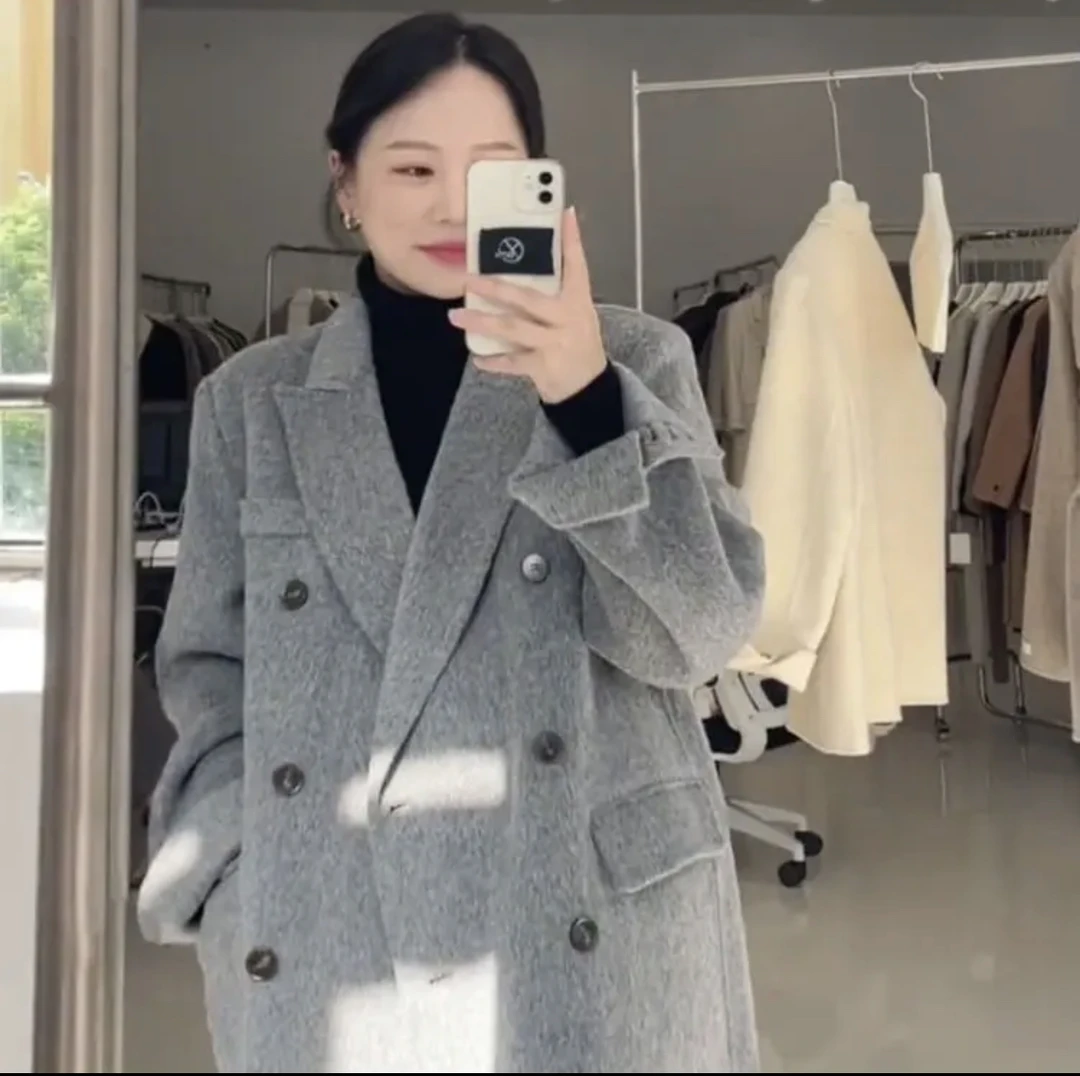 【罗马假日】新款秋冬冬季西装外套大衣高级感韩版气质高级毛呢外套