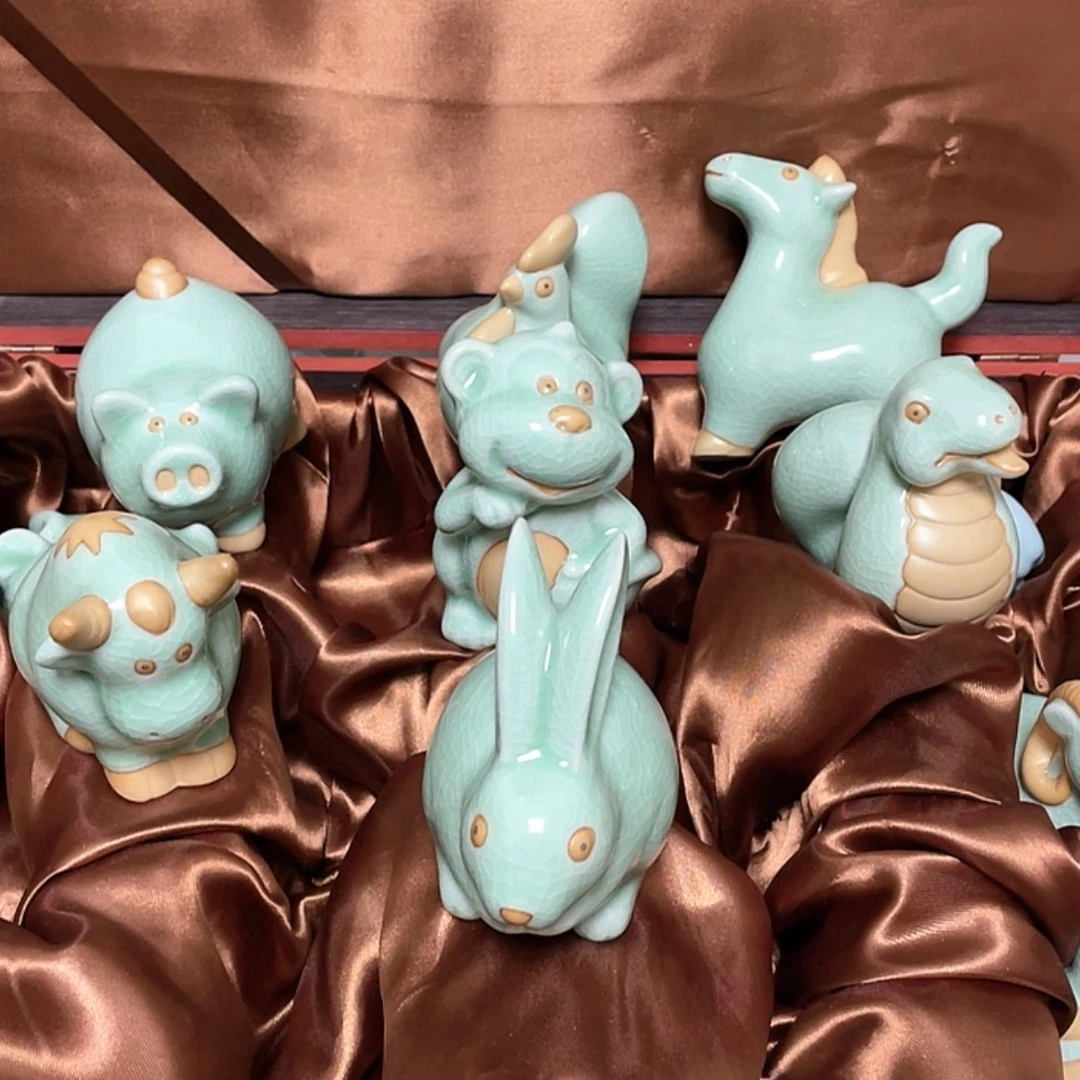 【闪购商品】瓷杯杜*✨7个豆绿茶宠