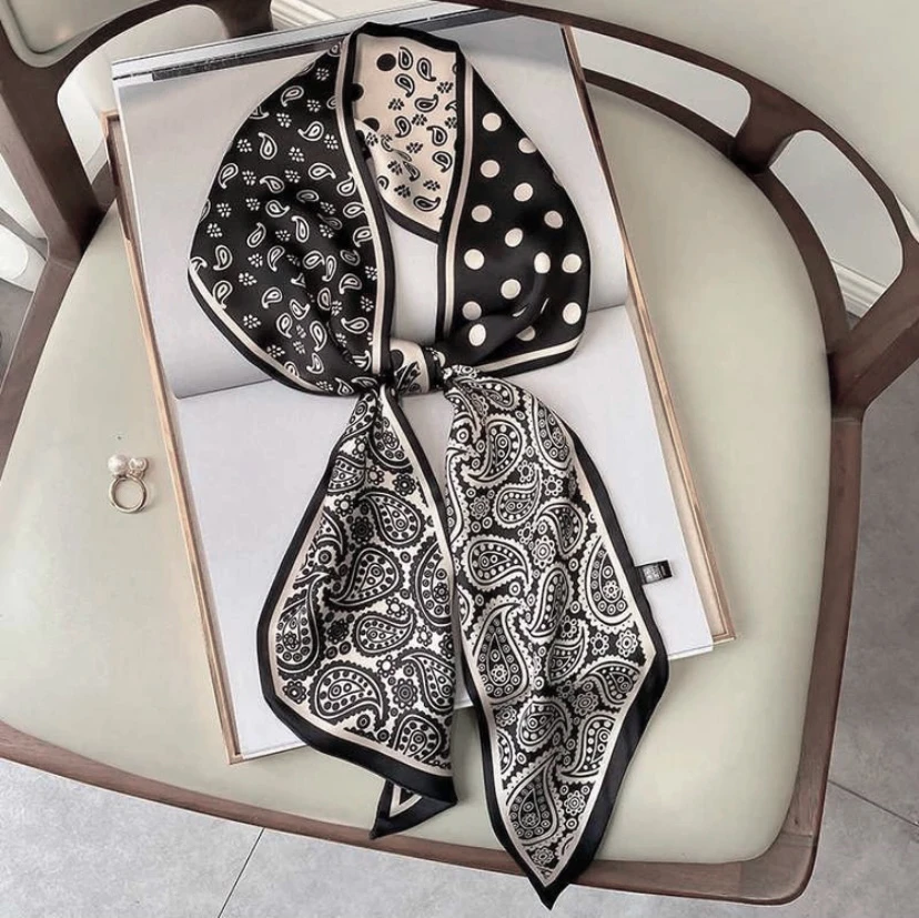 【LI·LI】长条丝巾•细窄飘带斜角气质丝巾