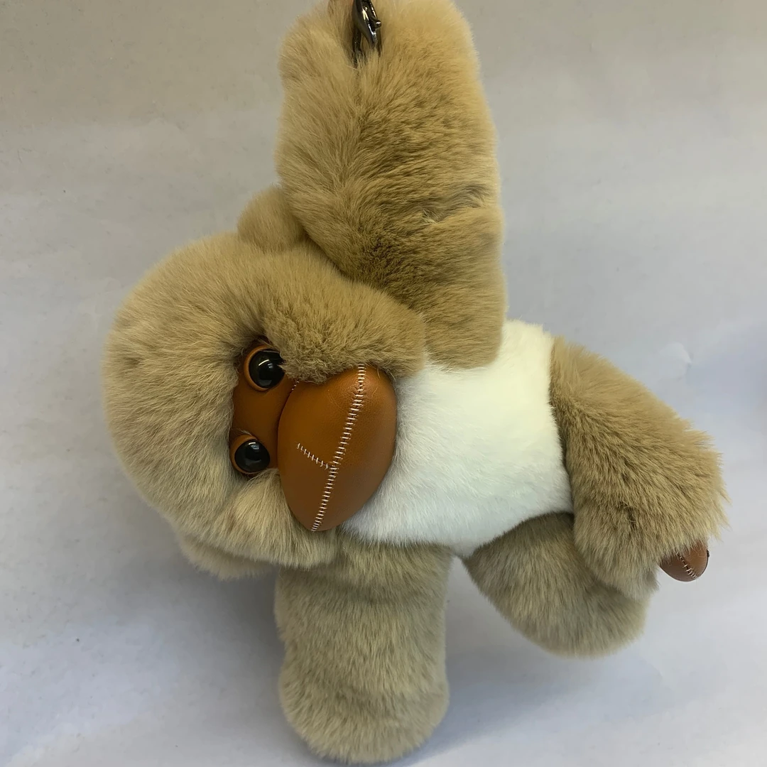 手工原创狐狸貉子毛皮草娃娃挂件独家设计皮草玩偶摆件（非品牌）