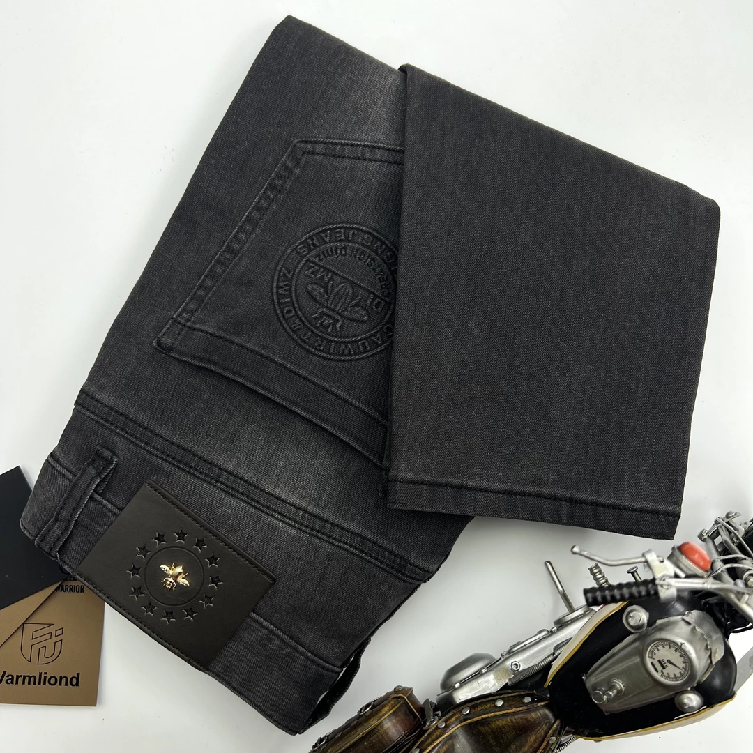 【2024年夏季薄款】5958-5高端重工水洗欧货顶牛弹力百搭牛仔裤男