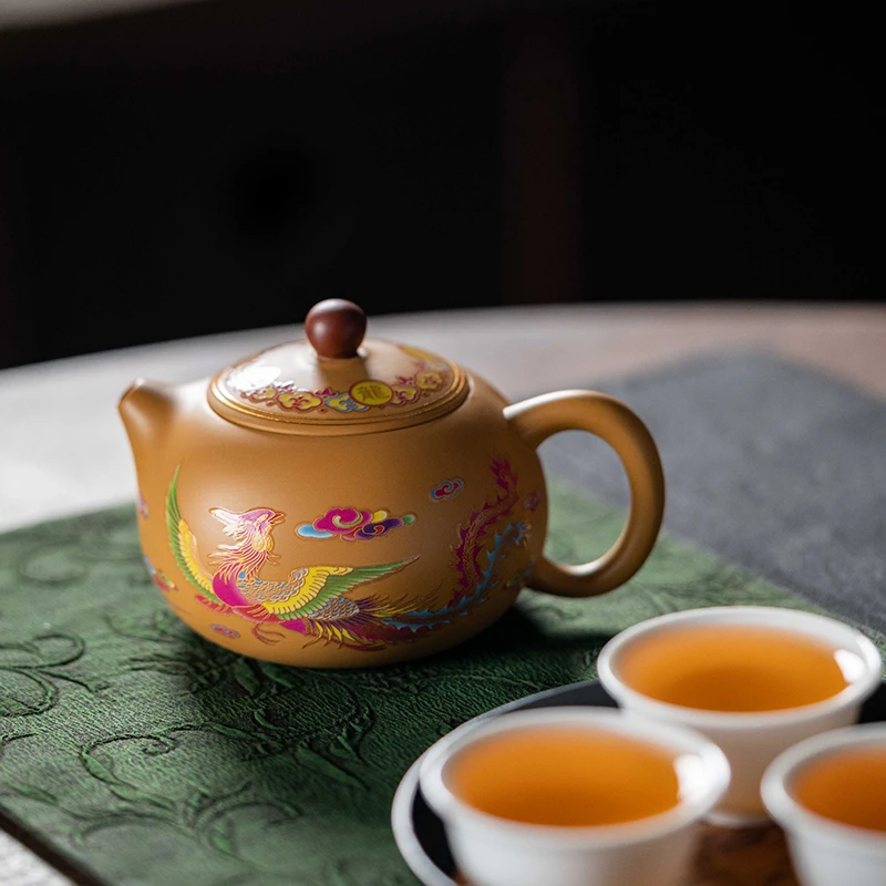 【闪购商品】吴成志黄金段泥龙凤紫砂变色西施壶