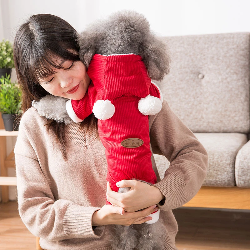 网红狗狗四脚棉衣网红猫咪宠物衣服泰迪博美小型犬可爱透气3050