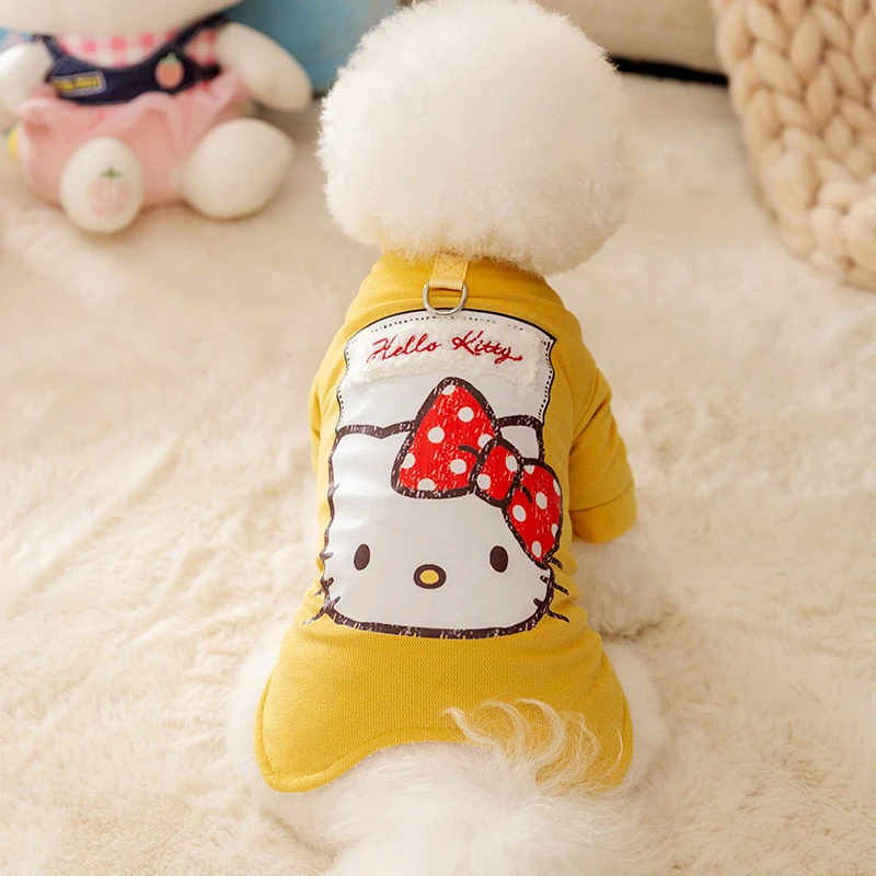 宠物小狗狗HELLOKITTY猫耳立领加绒棉衣保暖衣服比熊小型幼犬7224