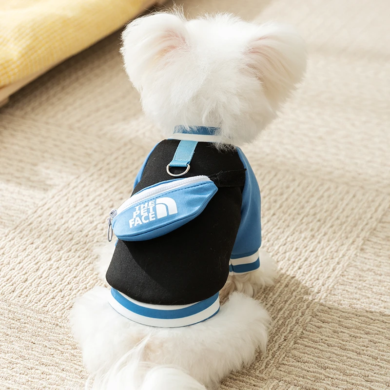 [达人]秋冬季狗狗潮酷风拉链挎包卫衣猫咪两脚小型犬宠物衣服0018