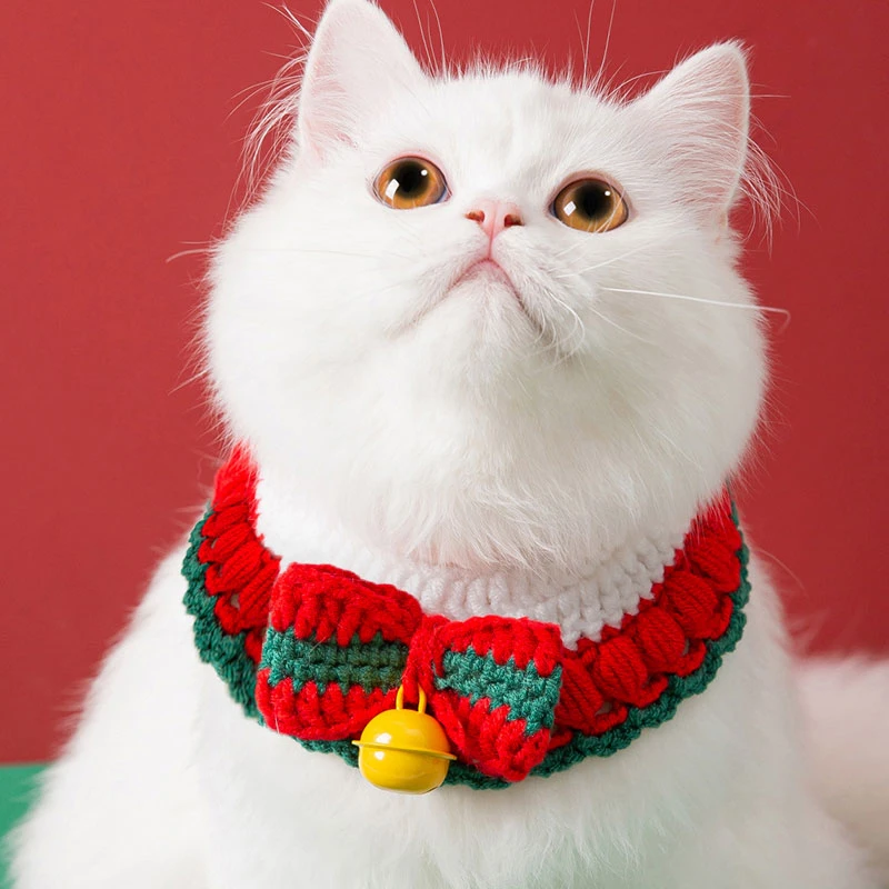 猫项圈宠物项圈猫咪围脖装饰品幼猫脖子挂件针织猫咪用品大全9080