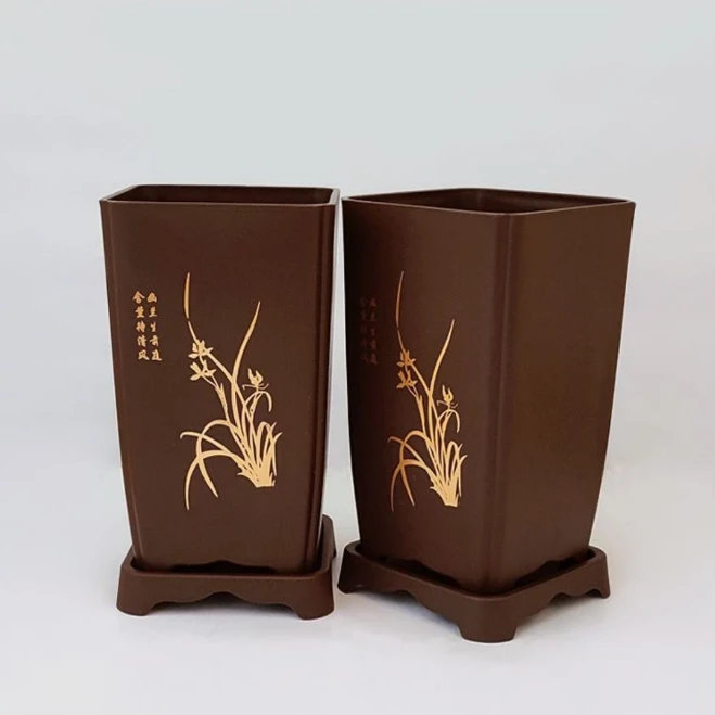 兰花盆 创意设计款中国风美观树脂兰花盆