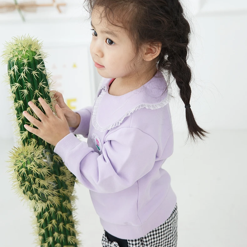 【100码】莹小鹿春秋女童长袖休闲翻领圆领卫衣YXL23AW020