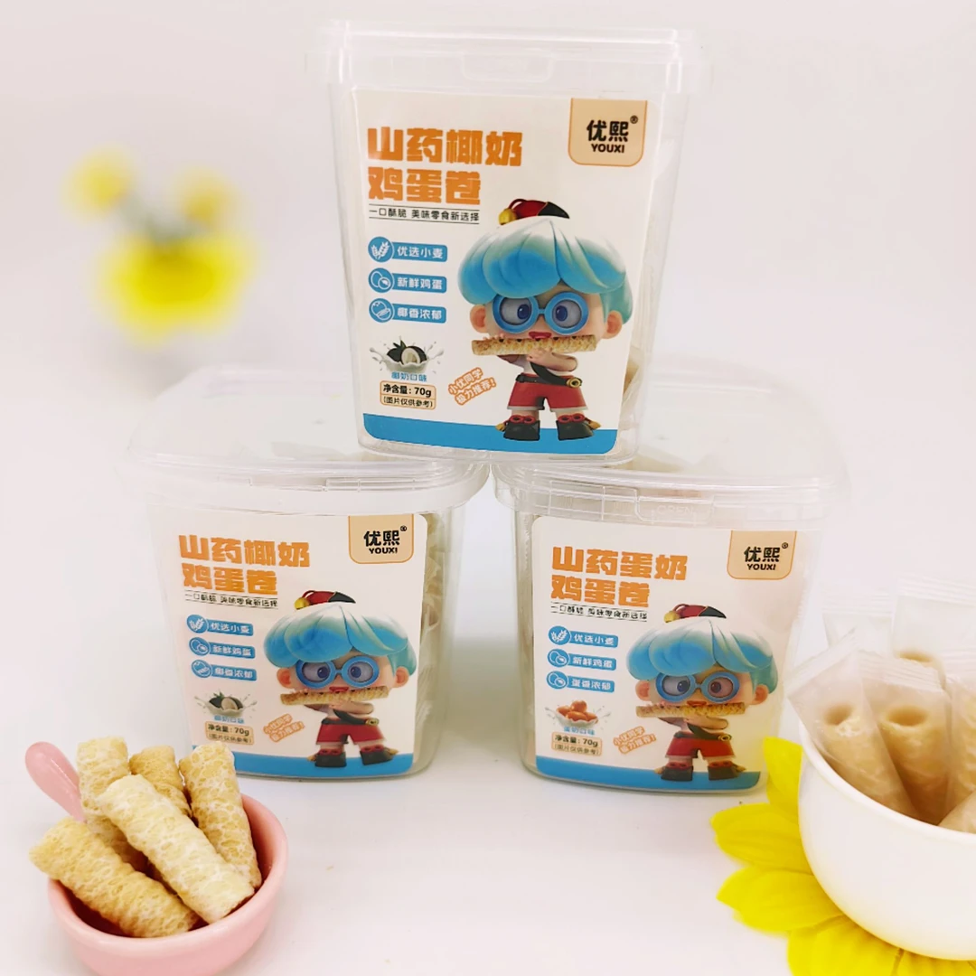 优熙鸡蛋卷 山药核桃/山药椰奶/山药鸡蛋 70g/罐