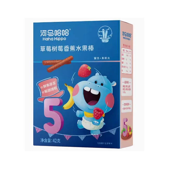 河马哈哈草莓树莓香蕉水果棒