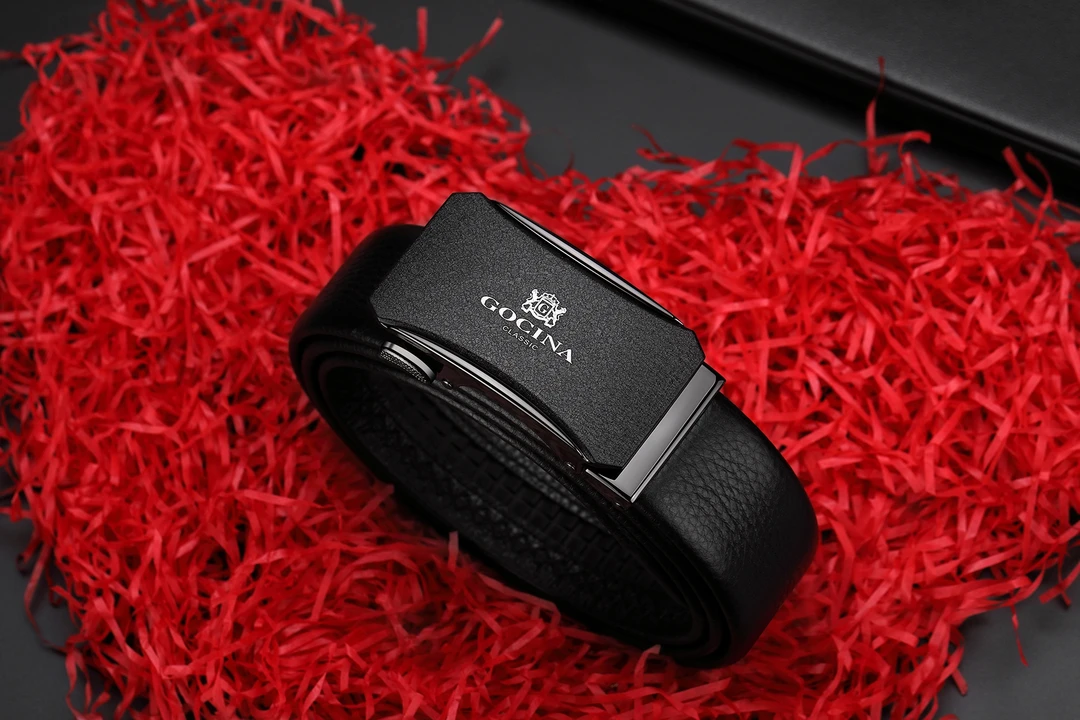 库奇世家品牌高端真牛皮男士皮带时尚商务休闲头层牛皮腰带