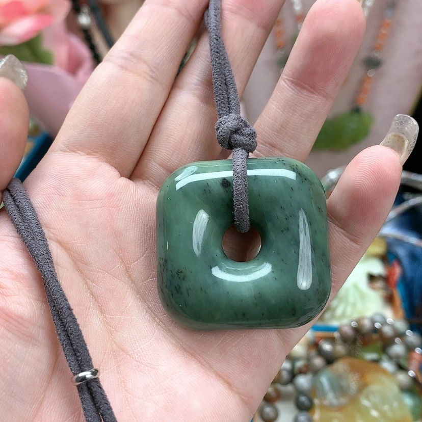 【闪购商品】蛇纹石玉吊坠合金