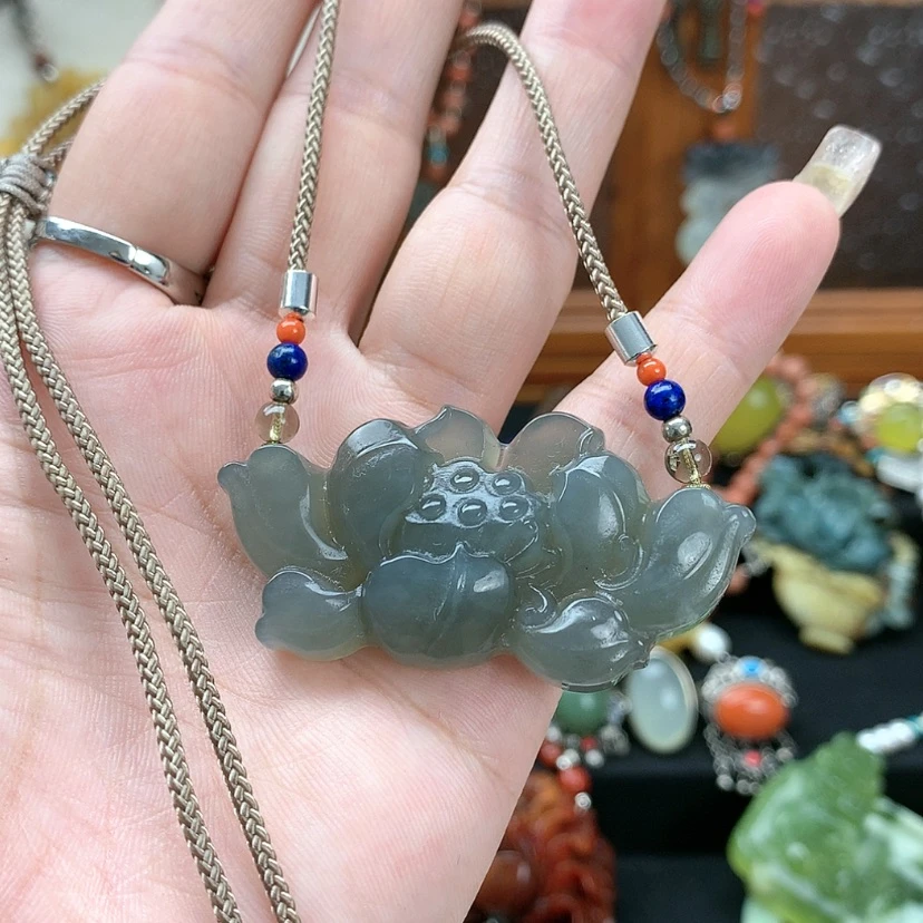 【闪购商品】蛇纹石玉吊坠合金