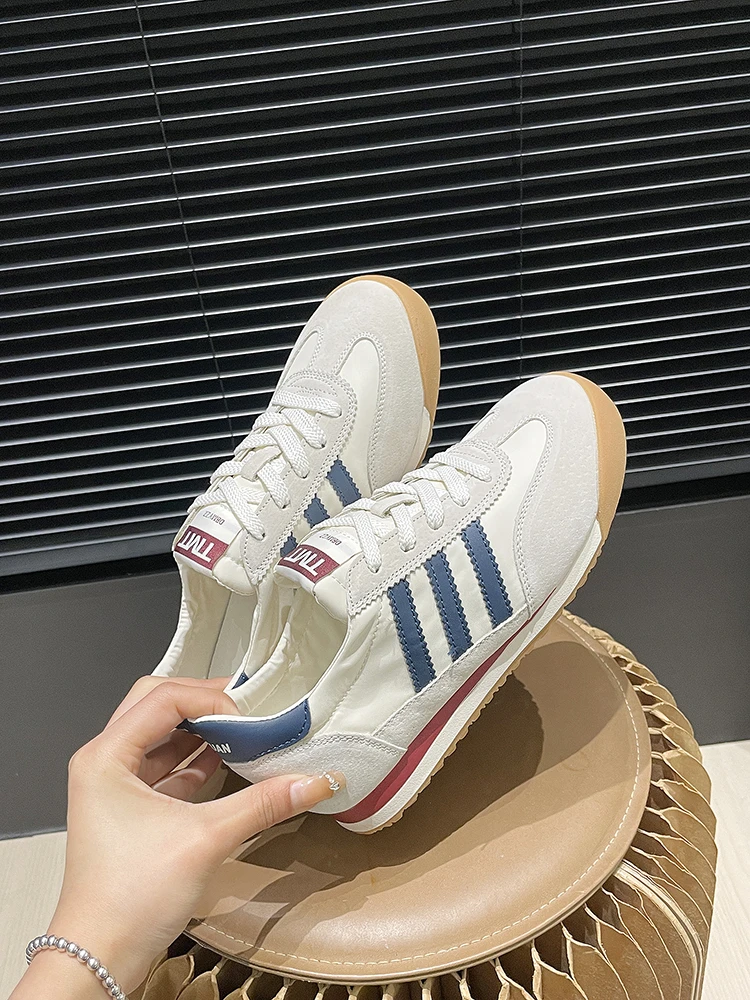 春夏阿甘鞋女24新款百搭复古平底德训鞋休闲运动鞋复古德训鞋