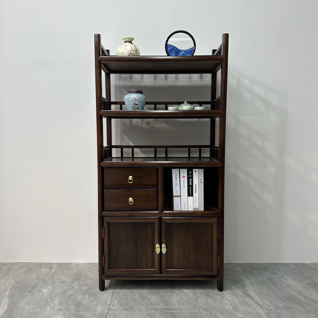 1.4米矮柜书架茶架置物架储物置物架客厅家用简约茶水柜厂家直销