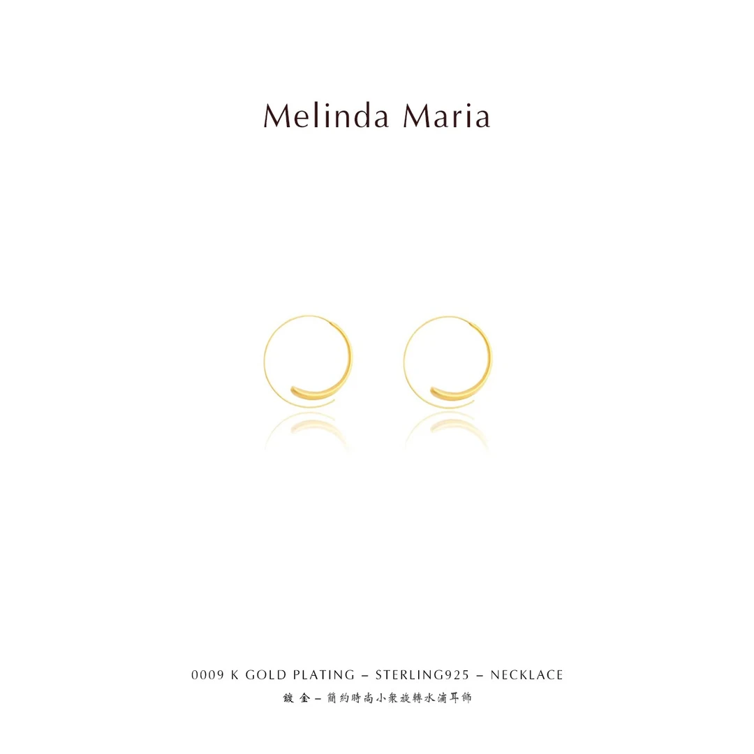 Melinda Maria 925银耳饰 【设计师】轻奢水滴旋转耳环高级感009