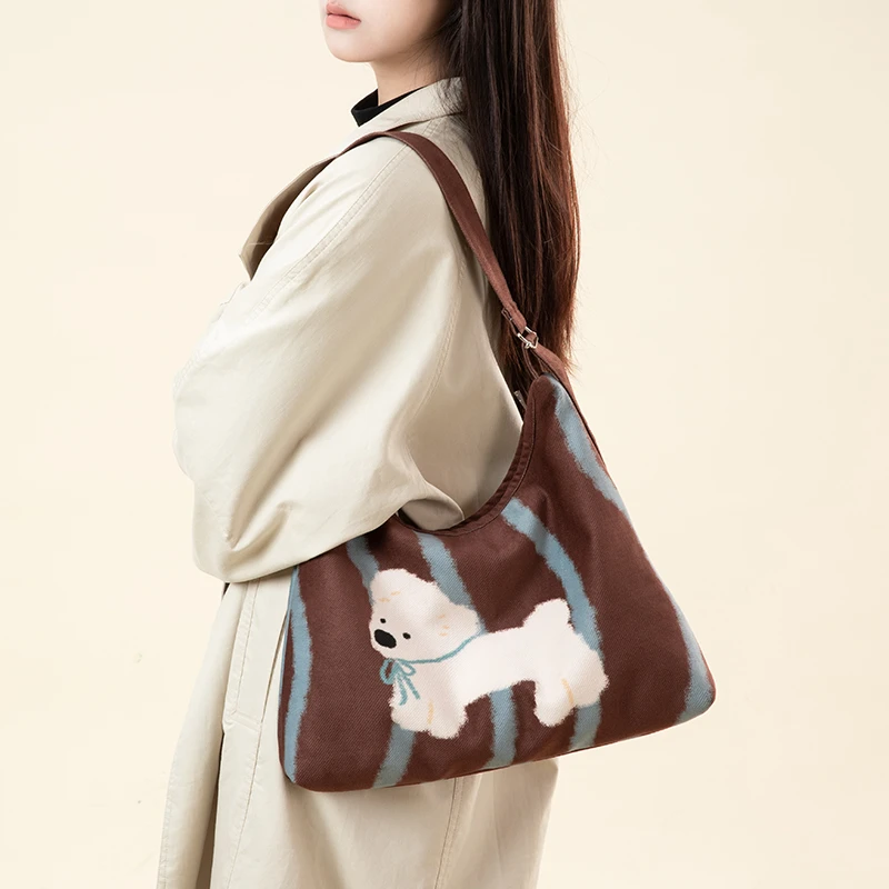 弘娜原创文艺轻便百搭斜挎托特包小众时尚通勤女士手提单肩包包AC