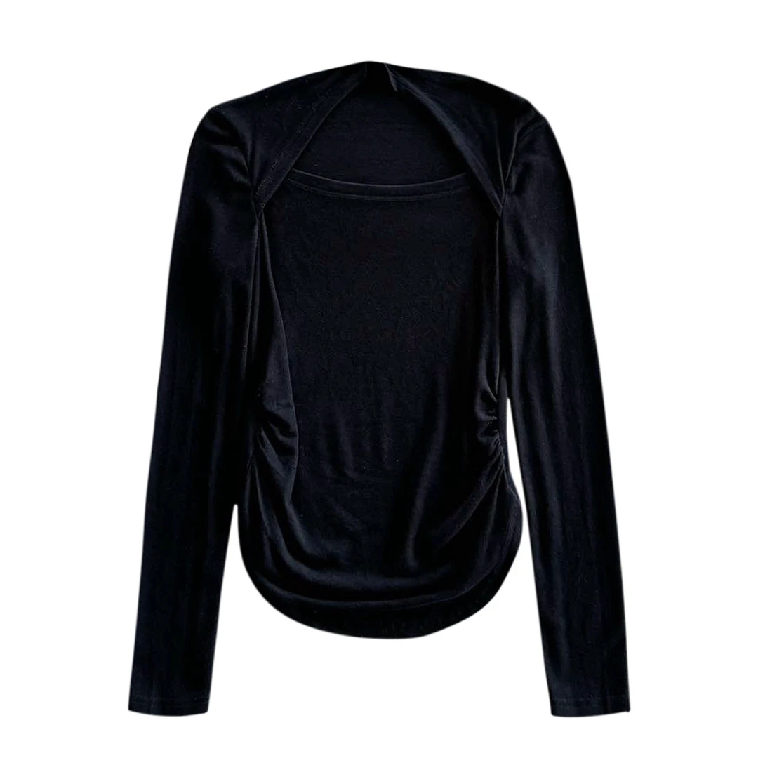 whoskongxx·方领德绒基础舒服长袖上衣