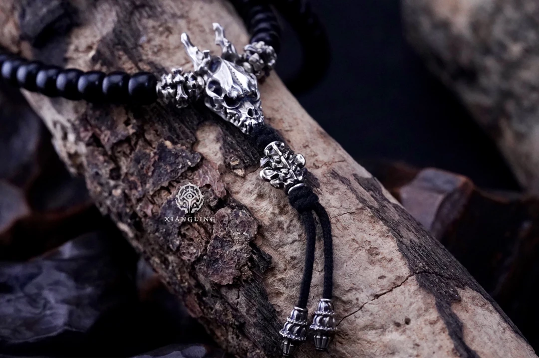 925银银制品 相灵工造——龙骨三通套装配饰 适配5～9mm（不含串珠）