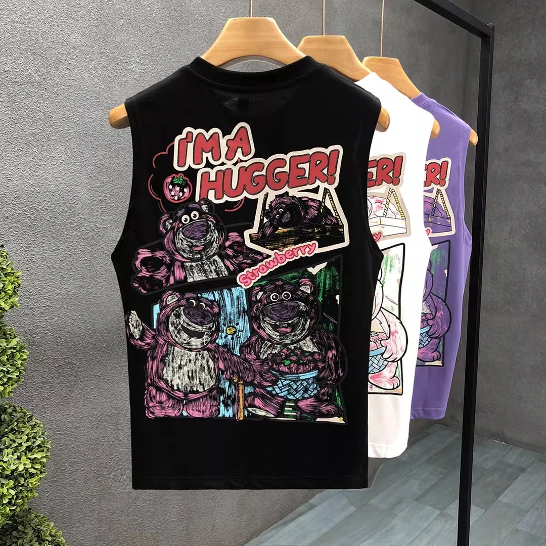 儿童夏装无袖t恤男童背心夏季纯棉宽松上衣2024新款男孩夏款帅气T