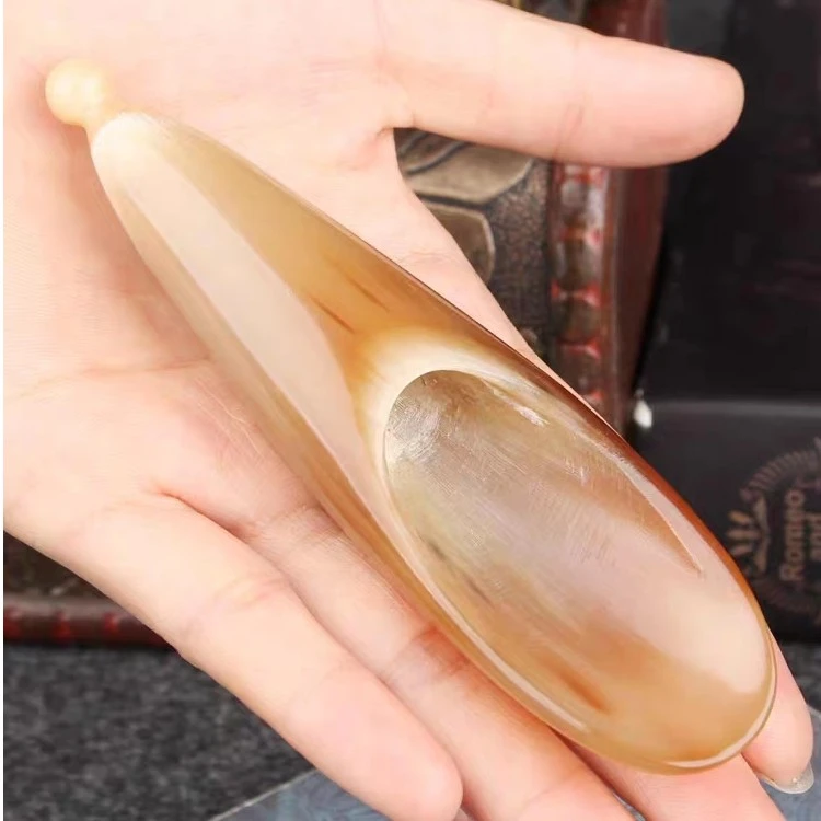 牦牛角刮筒拨筋按摩全身脸部背部肩颈按摩想刮哪刮哪