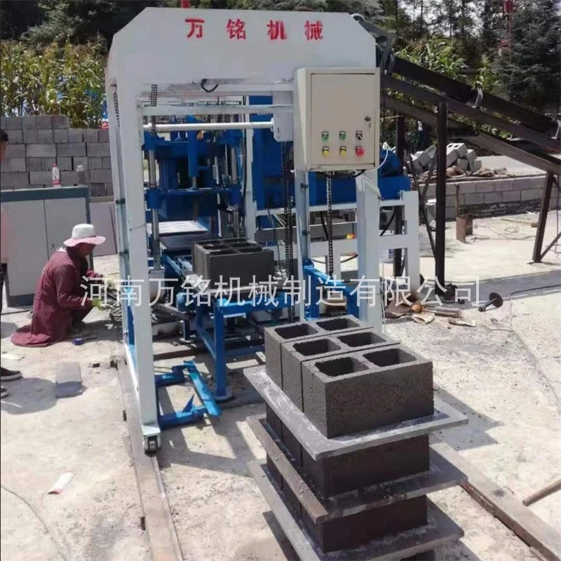 河南万铭3-15全自动液压空心砌块成型机混凝土水泥空心砖机制砖机