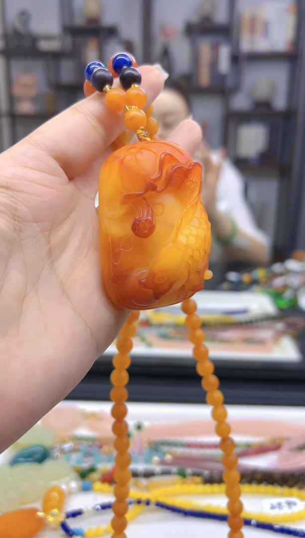 【闪购商品】蜜蜡毛衣链未镶嵌M178