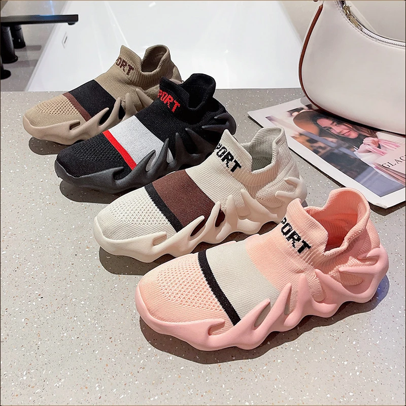 新款八爪鱼底飞织潮流科二女鞋春夏季百搭专用网红鞋运动鞋女