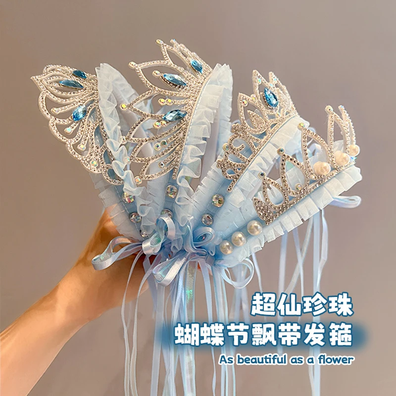 新款儿童超仙蝴蝶结发箍女童甜美不伤发气质头箍小女孩高颜值发饰