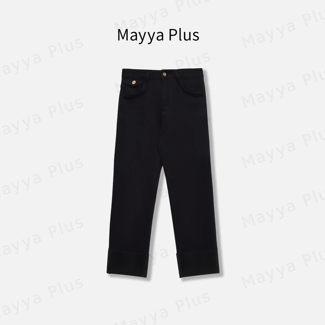 【修腿神裤】Mayya Plus麦芽定制轻奢气质显瘦百搭款牛仔裤32446703