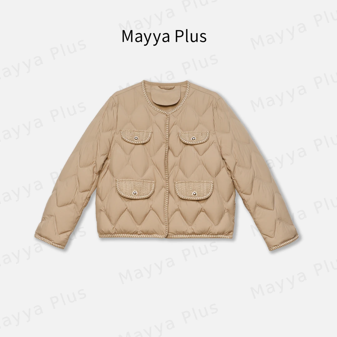 【琦遇香风】Mayya Plus时尚新品轻奢气质显瘦款短羽绒外套32446013