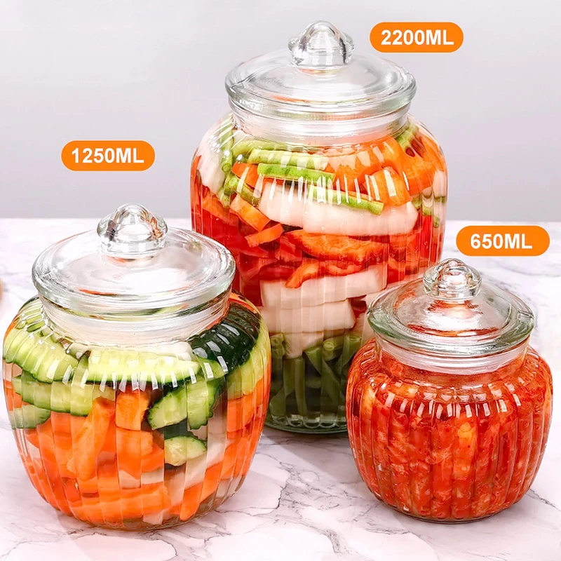 玻璃瓶密封罐腌制储物罐食品储存咸菜瓶子腌菜罐子泡菜坛子家用