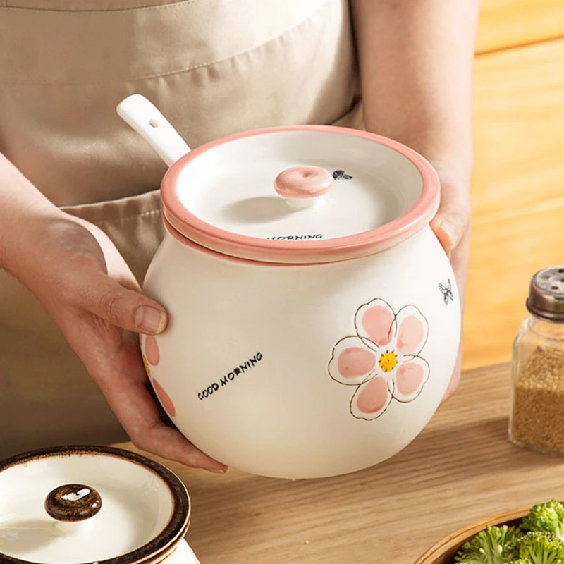 装猪油罐荤油辣椒油罐耐高温陶瓷带盖油泼辣子罐厨房盐罐子大家用