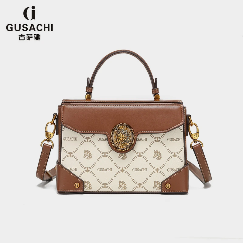 古萨驰新款百搭设计盒子手提包H50166