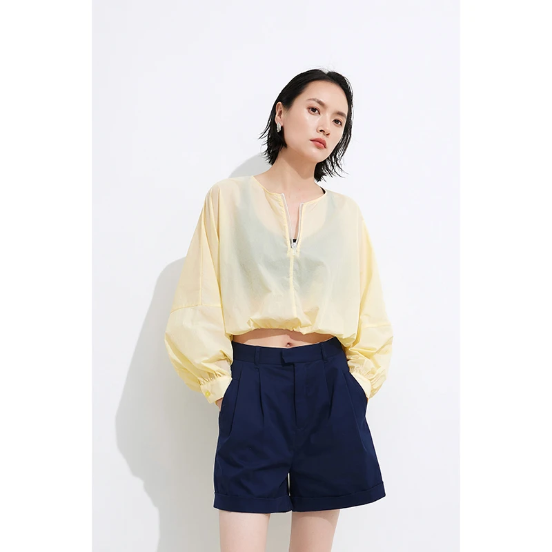 HERLAND她地【黄冰糖/老冰棍】黄白显瘦防晒罩衫女夏季薄款外套