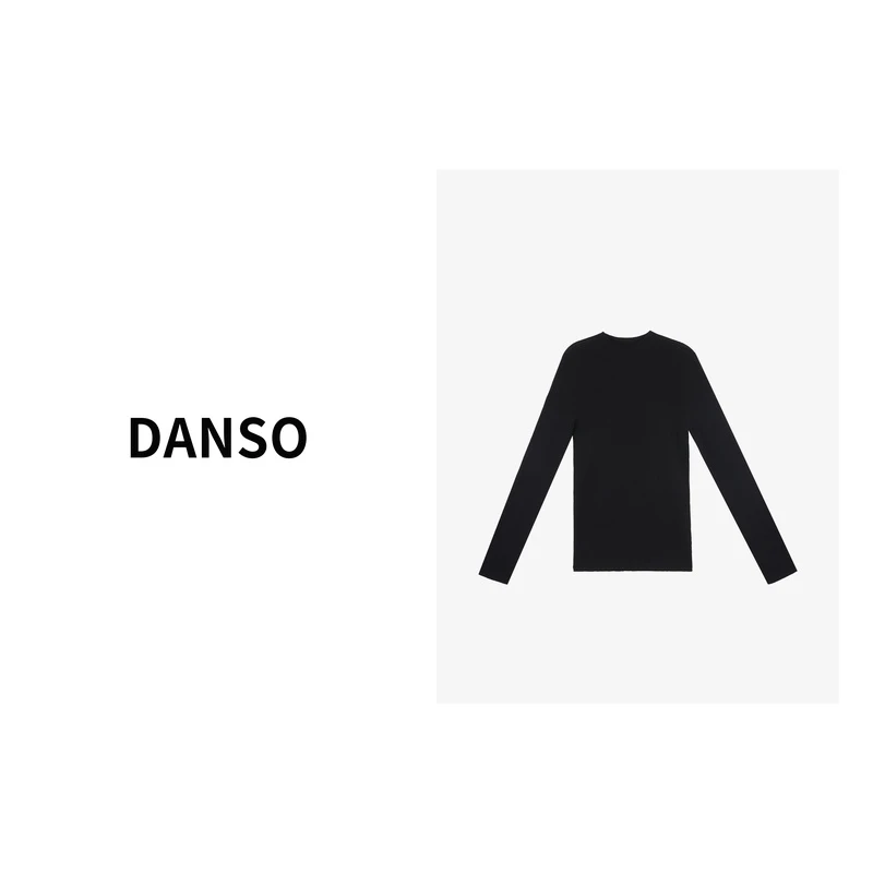 DANSO【净版版打底衫】简约半高领打底长袖羊毛打底衫女 SW0119