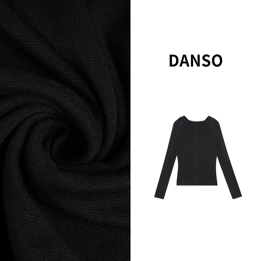 DANSO【绵绸打底】玉美华针织长袖针织衫显瘦时尚休闲圆领AD0094