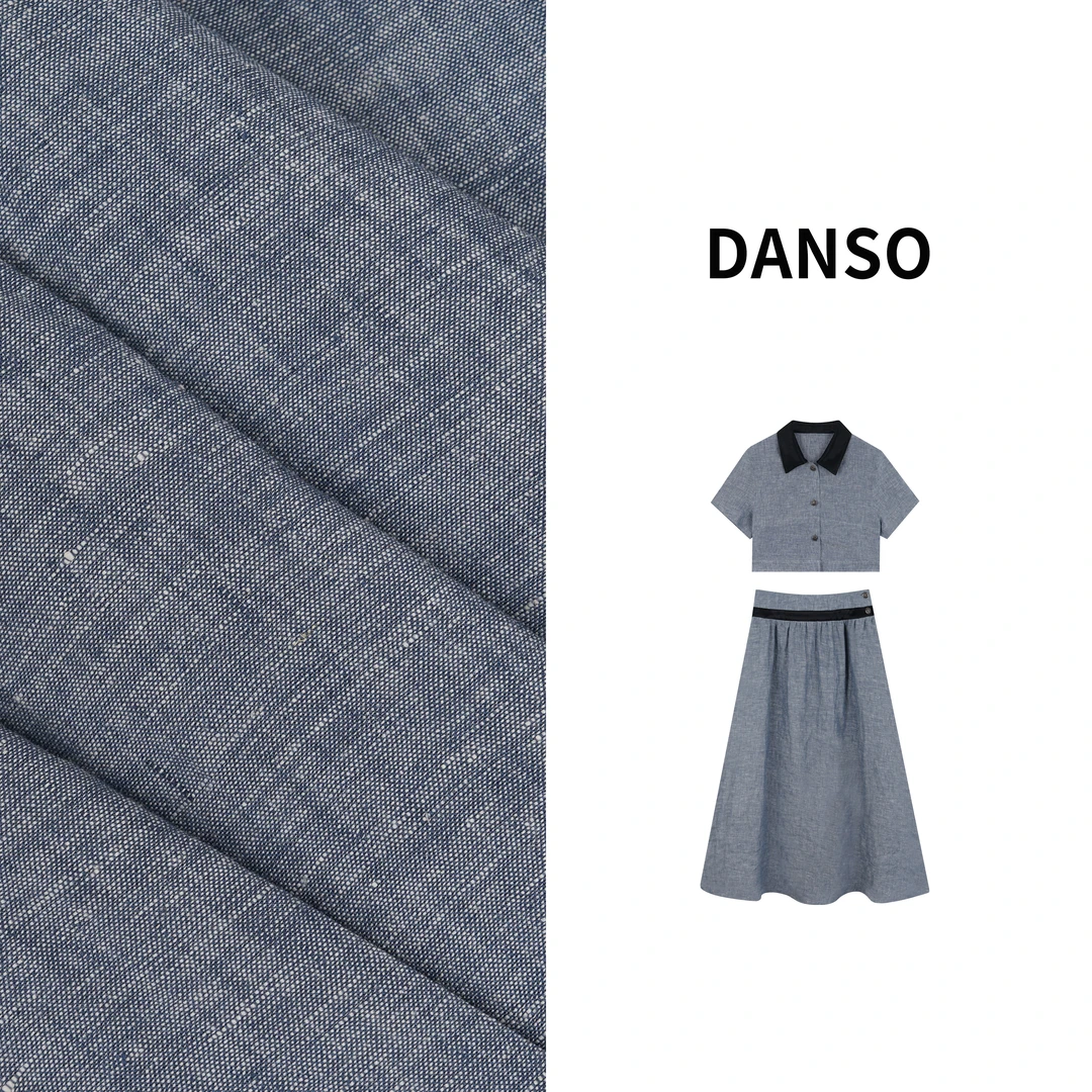 DANSO【公主】玉美华夏季气质感显瘦小众时尚套装BB6218A+BB6218B